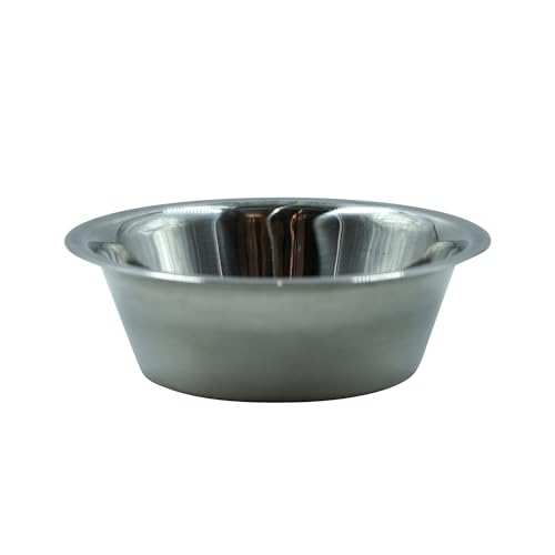 Futternapf für Hunde, aus Edelstahl, robust, waschbar, geeignet für Wasser und Futtermittel, korrosionsbeständig, für kleine und mittelgroße Hunde, 2er-Set (Edelstahl, 17 cm) von SMELL & SMILE