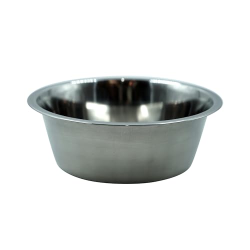 Futternapf für Hunde, aus Edelstahl, robust, waschbar, geeignet für Wasser und Futtermittel, korrosionsbeständig, für kleine und mittelgroße Hunde, 2er-Set (Edelstahl, 24 cm) von SMELL & SMILE