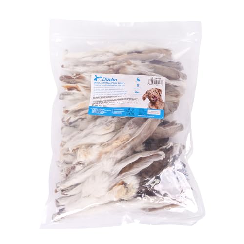 Natürlicher Snack für Hunde, gesund, lange Kauen, proteinreiche Leckereien für Zahnpflege und Unterhaltung, natürliche Auszeichnungen für erwachsene Hunde und Welpen (500 g, Kaninchen) von SMELL & SMILE
