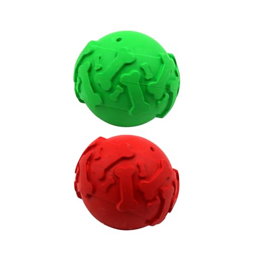 SMELL & SMILE 2 x Beißspielzeug für Hunde, interaktives Spielzeug, sicher für Welpen und mittelgroße Hunde, Angstlinderung, zufällige Farbe (5 x 5 cm-2391) von SMELL & SMILE