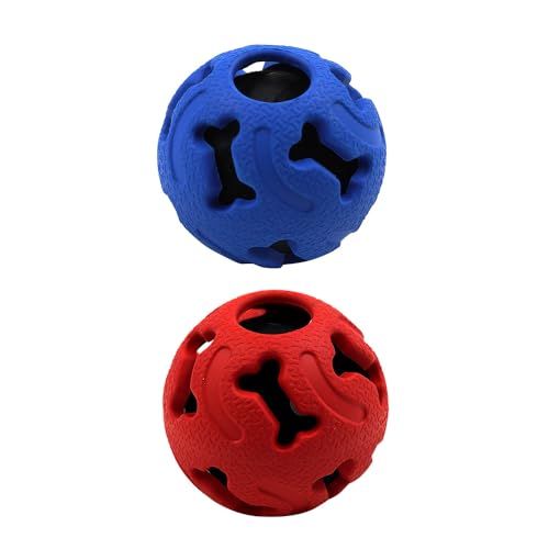 SMELL & SMILE 2 x Beißspielzeug für Hunde, interaktives Spielzeug, sicher für Welpen und mittelgroße Hunde, Angstlinderung, zufällige Farbe (6,5 x 6,5 cm - 2398) von SMELL & SMILE