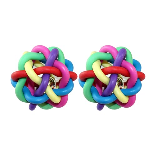 SMELL & SMILE 2 x Kauspielzeug für Hunde, Kauspielzeug für Haustiere, mit Glocke, interaktives Spielzeug, robust (9,8 cm) von SMELL & SMILE