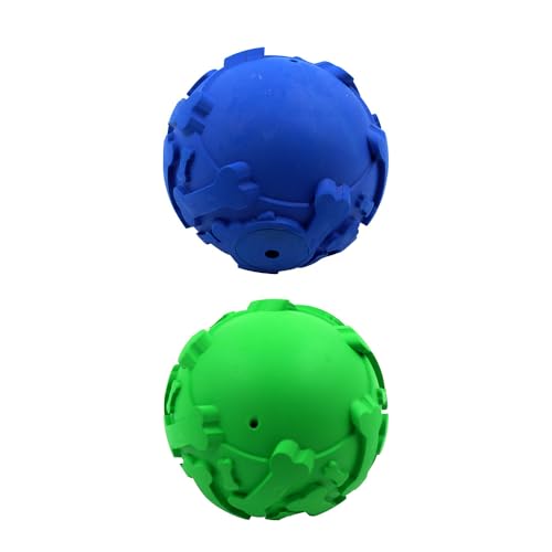 SMELL & SMILE 2 x Kauspielzeug für Hunde, interaktives Spielzeug, sicher für Welpen und mittelgroße Hunde, zur Linderung von Angst, zufällige Farbe (9 x 9 cm - 2393) von SMELL & SMILE