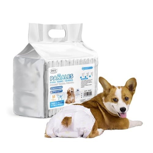 SMELL & SMILE Einweg-Windeln für Hunde, Weiblich, Gesundheitswindel für Hunde, Hygiene-Höschen, weich, saugfähig, Größe M, Packung mit 12 Stück SMELL & SMILE Einweg-Windeln für Hunde, Weiblich, Gesundheitswindel für Hunde, Hygiene-Höschen, weich, saugfähig, Größe M, Packung mit 12 Stück von SMELL & SMILE