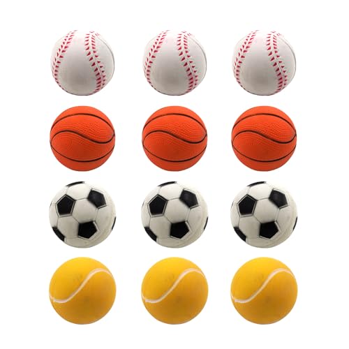 SMELL & SMILE Tennisbälle zum Spielen von Tennisbällen für Hunde, ideal für Ballwerfer, 12 Stück - 6,3 cm - 2382 von SMELL & SMILE