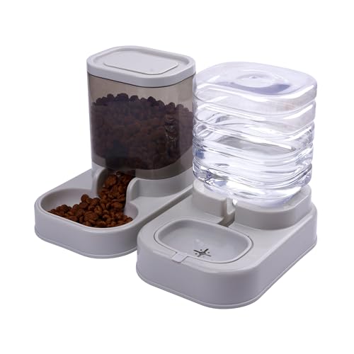 Spenderset für Katzen und Hunde, Teile, Wasserspender für Haustiere, Tränke und Futternapf, Futter- und Wasserspender, 2 Stück (KIT3475GRAIS) von SMELL & SMILE