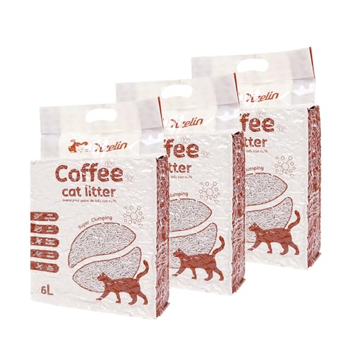 Tofu Katzenstreu, umweltfreundlich, pflanzlich, natürlich, Bindemittel (Coffee-18 l) von SMELL & SMILE