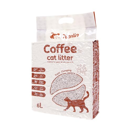 Tofu Katzenstreu, umweltfreundlich, pflanzlich, natürlich, Bindemittel (Coffee-6L) von SMELL & SMILE