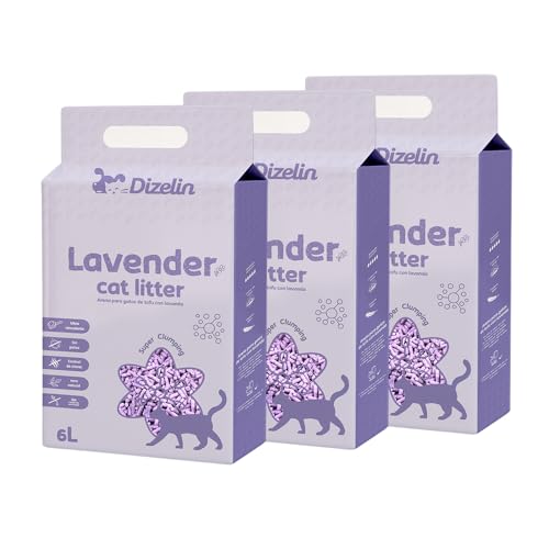 Tofu Katzenstreu, umweltfreundlich, pflanzlich, natürlich, Bindemittel (Lavender-18 l) von SMELL & SMILE