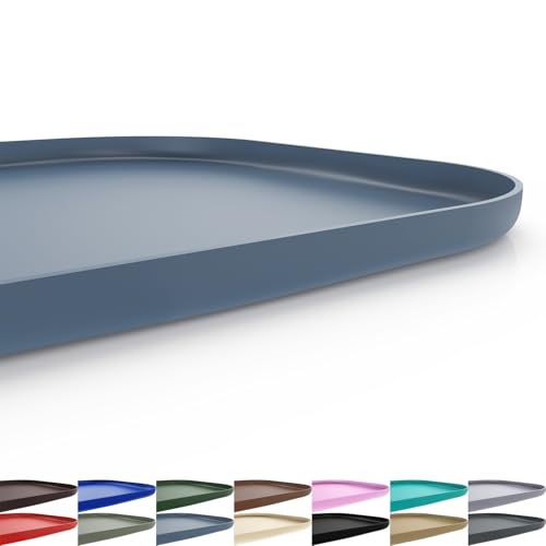 SMILOOL Silikon-Haustier-Futtermatte mit erhöhtem Rand, Futternapf-Matten für Futter und Wasser, Haustier-Tischset für Böden, wasserdicht, 61 x 40,6 x 2 cm, Schieferblau SMILOOL Silikon-Haustier-Futtermatte mit erhöhtem Rand, Futternapf-Matten für Futter und Wasser, Haustier-Tischset für Böden, wasserdicht, 61 x 40,6 x 2 cm, Schieferblau von SMILOOL