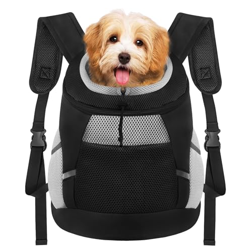 Hunderucksack, Brusttrage für Hunde, Haustier-Tragetasche für Reisen, Wandern, Radfahren, Outdoor, Schwarz, L Hunderucksack, Brusttrage für Hunde, Haustier-Tragetasche für Reisen, Wandern, Radfahren, Outdoor, Schwarz, L von SMONT