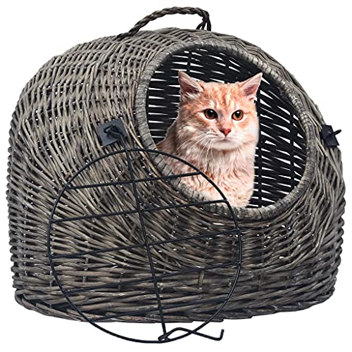 Katzentransporter grau 45x35x35cm Naturweide von SMTSEC