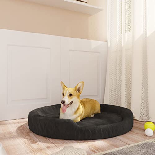 SMTSEC Hundebett schwarz 90x70x23cm Plüsch von SMTSEC