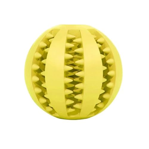 SMYTJSYC Hundespielzeug, interaktive Gummibälle, für Hunde, Welpen, Katzen, Kauspielzeug, Zahnreinigung, Hundefutterball, Gelb, Größe L, 7 cm SMYTJSYC Hundespielzeug, interaktive Gummibälle, für Hunde, Welpen, Katzen, Kauspielzeug, Zahnreinigung, Hundefutterball, Gelb, Größe L, 7 cm von SMYTJSYC
