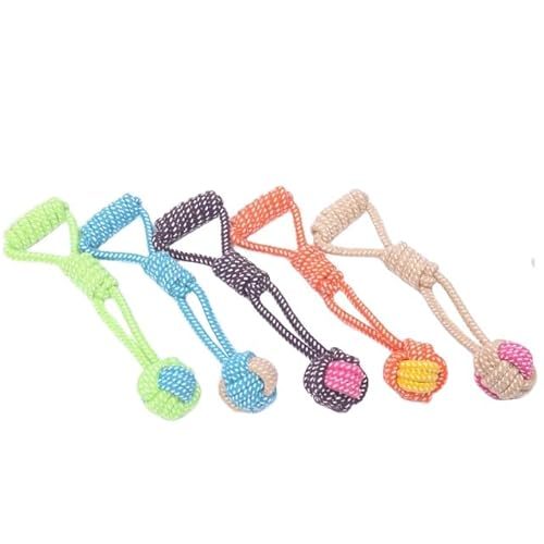 SMYTJSYC Interaktives Mini-Hundespielzeug aus Baumwollseil, Ball für Hunde, Zubehör, Zahnbürste, Kauspielzeug, Welpenspielzeug, Haustierspielzeug, E-1 Stück, zufällige Farbe SMYTJSYC Interaktives Mini-Hundespielzeug aus Baumwollseil, Ball für Hunde, Zubehör, Zahnbürste, Kauspielzeug, Welpenspielzeug, Haustierspielzeug, E-1 Stück, zufällige Farbe von SMYTJSYC