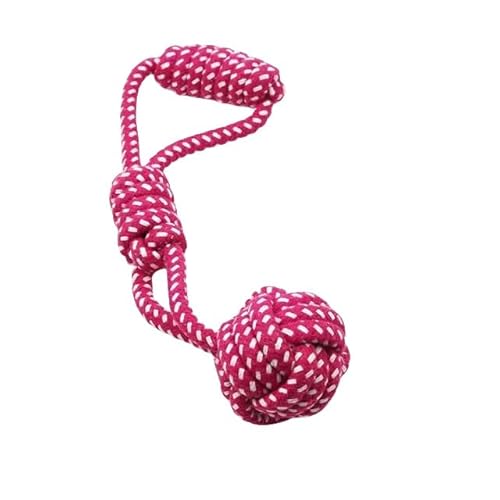 SMYTJSYC Langlebiges, geflochtenes Hundespielzeug mit Knotenseilball und Baumwollseil-Hantel für Zahnreinigung und Kauen, I 19 cm SMYTJSYC Langlebiges, geflochtenes Hundespielzeug mit Knotenseilball und Baumwollseil-Hantel für Zahnreinigung und Kauen, I 19 cm von SMYTJSYC