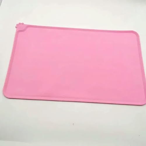 Wasserdichte Haustiermatte aus Silikon für Hunde und Katzen, Haustierfutterunterlage, Haustiernapf, Trinkmatte, Platzdeckchen, quadratisch, Rosa Wasserdichte Haustiermatte aus Silikon für Hunde und Katzen, Haustierfutterunterlage, Haustiernapf, Trinkmatte, Platzdeckchen, quadratisch, Rosa von SMYTJSYC