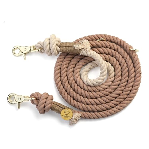 Caramelo Handgefertigte Hundeleine für Hunde, süße Hundeleine, geflochtene Hundeleine, Baumwollseil, freihändige Leine, 2,1 m Caramelo Handgefertigte Hundeleine für Hunde, süße Hundeleine, geflochtene Hundeleine, Baumwollseil, freihändige Leine, 2,1 m von SN HANDICRAFTS