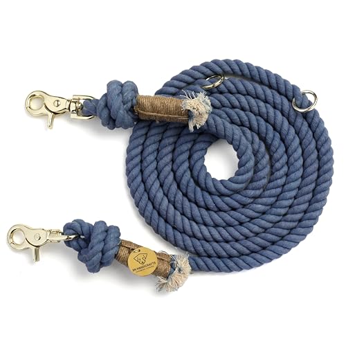 Handgefertigte Hundeleine für Hunde, Motiv: Frosted Blueberry, niedliche Hundeleine, geflochtene Hundeleine, Baumwollseil, freihändige Leine, 2,1 m Handgefertigte Hundeleine für Hunde, Motiv: Frosted Blueberry, niedliche Hundeleine, geflochtene Hundeleine, Baumwollseil, freihändige Leine, 2,1 m von SN HANDICRAFTS