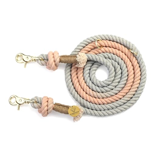 Handgefertigte Hundeleine für Hunde, pastellfarben, niedliche Hundeleine, geflochtene Hundeleine, Baumwolle, freihändige Leine, 2,1 m Handgefertigte Hundeleine für Hunde, pastellfarben, niedliche Hundeleine, geflochtene Hundeleine, Baumwolle, freihändige Leine, 2,1 m von SN HANDICRAFTS