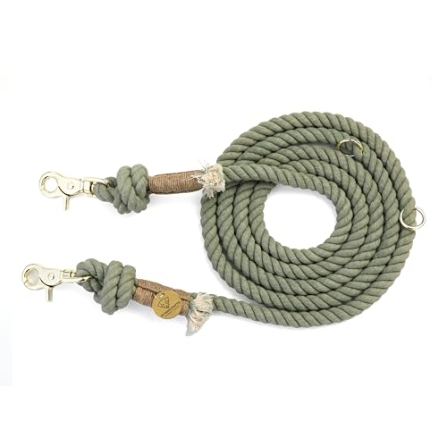 Jungle Mist handgefertigte Hundeleine für Hunde, süße Hundeleine, geflochtene Hundeleine, Baumwolle, freihändige Leine, 2,1 m Jungle Mist handgefertigte Hundeleine für Hunde, süße Hundeleine, geflochtene Hundeleine, Baumwolle, freihändige Leine, 2,1 m von SN HANDICRAFTS