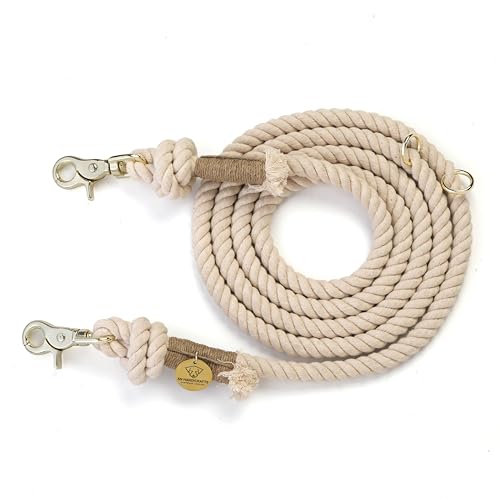 Natürliche Nougat handgefertigte Hundeleine für Hunde, süße Hundeleine, geflochtene Hundeleine, Baumwollseil, freihändige Leine, 2,1 m Natürliche Nougat handgefertigte Hundeleine für Hunde, süße Hundeleine, geflochtene Hundeleine, Baumwollseil, freihändige Leine, 2,1 m von SN HANDICRAFTS