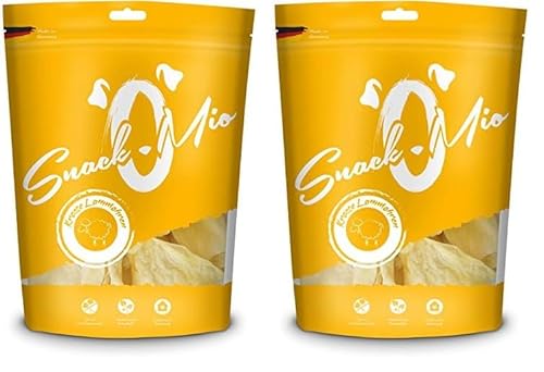 SnackOMio – Premium Hundesnack – krosse Lammohren, getreidefrei, 2er Pack (1 x 640g) von SNACKOMIO