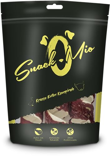 SnackOMio - Premium Kausnack für Hunde - Krosse Enten Kauspirale, 110g, 1er Pack (1 x 0,11kg) von SNACKOMIO
