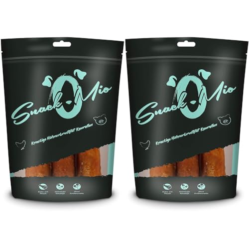 SnackOMio knackige Hühnerbrustfilet Kaurolle 3er Premium Kausnack für Hunde, 150 g, 2er Pack (1 x 0.15 kilograms) von SNACKOMIO