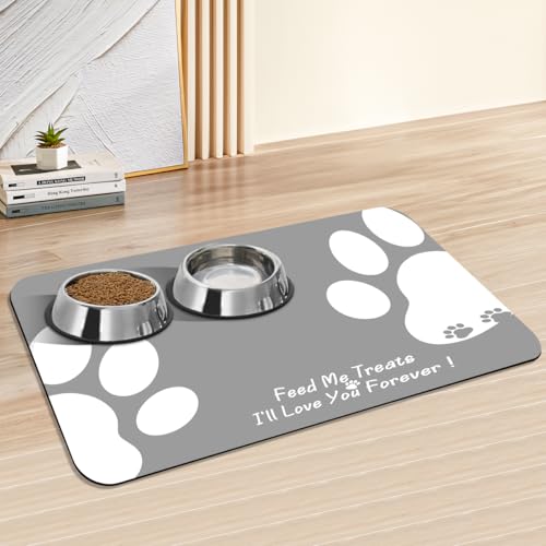 Futtermatte für Haustiere, saugfähige Hundefuttermatte für Böden, wasserdicht, Platzdeckchen für Futter- und Wassernäpfe – keine Flecken, kein Verrutschen, schnell trocknend, Wasserfressmatte, D7–45 x Futtermatte für Haustiere, saugfähige Hundefuttermatte für Böden, wasserdicht, Platzdeckchen für Futter- und Wassernäpfe – keine Flecken, kein Verrutschen, schnell trocknend, Wasserfressmatte, D7–45 x von SNGKMSYG