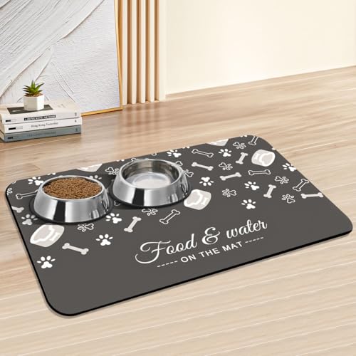 Futtermatte für Haustiere, saugfähige Hundefuttermatte für Böden, wasserdicht, für Hunde und Katzen, Platzdeckchen für Futter- und Wassernäpfe – keine Flecken, kein Verrutschen, schnell trocknend Futtermatte für Haustiere, saugfähige Hundefuttermatte für Böden, wasserdicht, für Hunde und Katzen, Platzdeckchen für Futter- und Wassernäpfe – keine Flecken, kein Verrutschen, schnell trocknend von SNGKMSYG