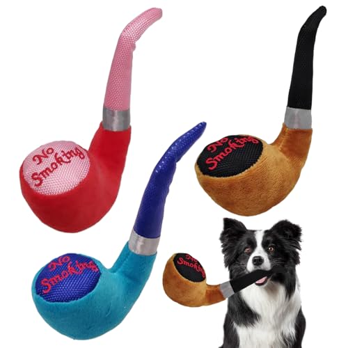 SNONESIY 3 Stück Hundespielzeug Zigarette,Zigaretten Hundespielzeug,Lustiges Hunde Zigaretten Spielzeug,Quietschendes Zigaretten Spielzeug Hund,Geeignet für Kleine,Mittlere und Große Hunde von SNONESIY