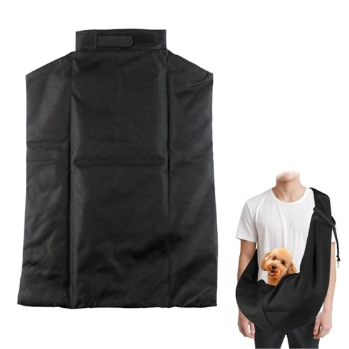 Tragetuch Hund Hundetragetuch Tragetasche Hund Hundetasche Hundetasche zum Umhängen (Gewicht Nicht Mehr Als 7.5 Kg) Geeignet für Kleine Hunde und Katzen Schwarz von SNONESIY