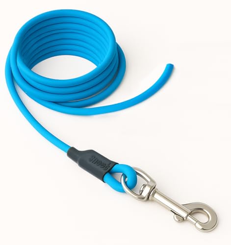 15m Schleppleine Hunde, Wasserfeste Hundeleine Rundleine ohne Schlaufe, Sichere Freilauf-Trainingsleine Neon-Gelb, bis 35kg von SNOOT