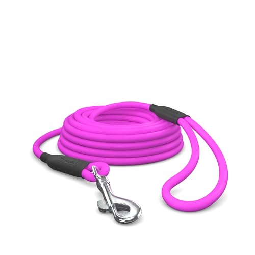 5m Schleppleine Hunde, Wasserfeste Hundeleine Rundleine mit Handschlaufe, Robuste Freilauf-Trainingsleine pink, bis 35kg 5m Schleppleine Hunde, Wasserfeste Hundeleine Rundleine mit Handschlaufe, Robuste Freilauf-Trainingsleine pink, bis 35kg von SNOOT