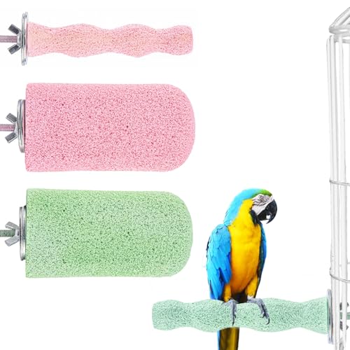 4 x Vogelschnabel-Schleifsteine, bunte Papageien-Sitzstange, rutschfest, für Papageien, Wellensittiche, Chinchillas, Eichhörnchen, Hamster, Käfigständer, Plattform 4 x Vogelschnabel-Schleifsteine, bunte Papageien-Sitzstange, rutschfest, für Papageien, Wellensittiche, Chinchillas, Eichhörnchen, Hamster, Käfigständer, Plattform von SNSYGN