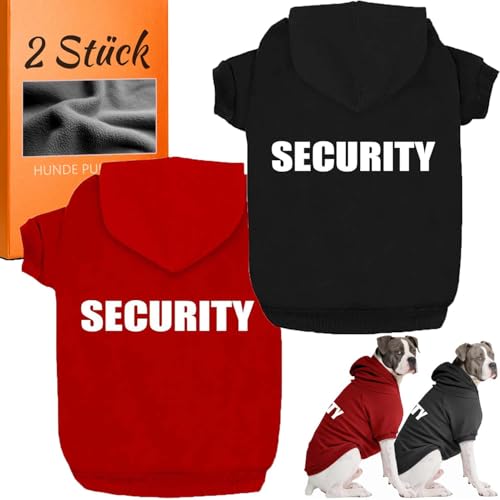 SOADKP Hunde Pullover Kapuzenpulli mit Fleece– Warme Hoodies & Mantel für Kleine Hunde – Bequemer Kapuzenpullover Weicher Hundesweatshirt (Schwarz+Rot/3XL) von SOADKP