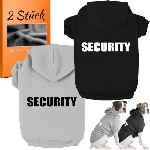 SOADKP Hunde Pullover Kapuzenpulli mit Fleece– Warme Hoodies & Mantel für große Hunde – Bequemer Kapuzenpullover Weicher Hundesweatshirt (Schwarz+Grau/7XL) von SOADKP