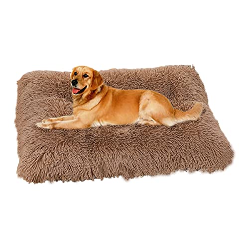 SOAI Flauschige Hundebett, Langer Plüsch Hundekissen,Hundematte,Weiche Polsterung,Hundekorb für Mittelgroße Hunde und Katzen(65x48cm) von SOAI