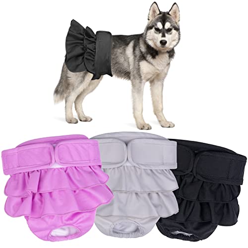 3 Stück Wiederverwendbare Hundewindeln Für Hündinnen Hochsaugfähig Waschbar Umweltfreundlich SOARFLY Läufigkeitshose Für Hündinnen Bei Läufigkeit Inkontinenz Mit Süßen Mustern Größe L 3 Stück Wiederverwendbare Hundewindeln Für Hündinnen Hochsaugfähig Waschbar Umweltfreundlich SOARFLY Läufigkeitshose Für Hündinnen Bei Läufigkeit Inkontinenz Mit Süßen Mustern Größe L von SOARFLY