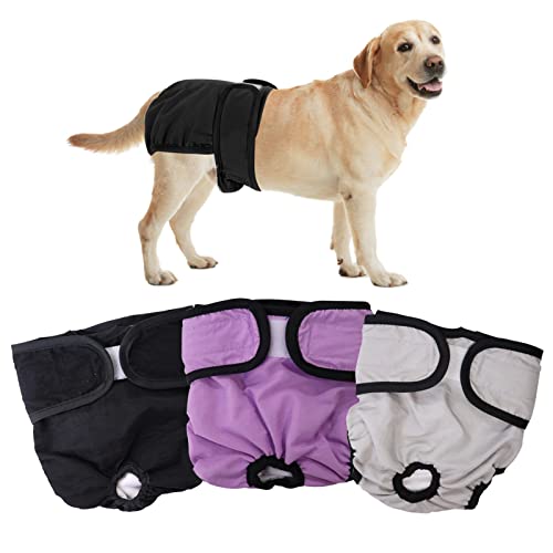 Läufigkeitshose für Hündinnen, 3 Stück Hundewindeln für Hündinnen, Hunde Windeln, Hundewindel, Hochsaugfähige, Waschbare und Umweltfreundliche Damenbinden Inkontinenzhose für Hunde (XS, Dreifarbig) Läufigkeitshose für Hündinnen, 3 Stück Hundewindeln für Hündinnen, Hunde Windeln, Hundewindel, Hochsaugfähige, Waschbare und Umweltfreundliche Damenbinden Inkontinenzhose für Hunde (XS, Dreifarbig) von SOARFLY