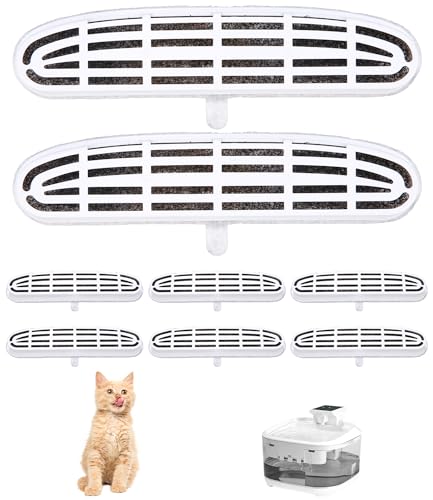 8 Stück Katzenbrunnen Filter,Filter Ersetzen,Trinkbrunnen Filter,5-Schicht Filtration（weiß） von SOBEAU