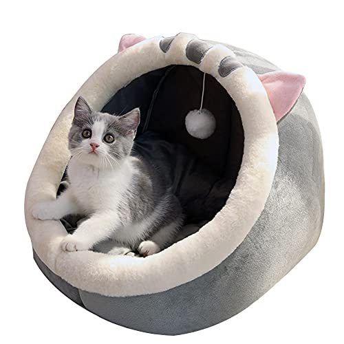 SOBW - DIE Perfekte Kuschelhöhle for Katzen, Kitten, kleine Hunde & Welpen - Kleiner Hund Teddy warmes Bett weiche Kissenbeutel Sommer gemütliche Kätzchen Schlafmatte von SOBW