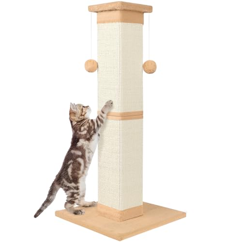 Katzenkratzbaum 33 Zoll Natur Sisal Katzenkratzbaum für Indoor Katzen, Großer Katzenkratzer Schützen Sie Ihre Möbel Orange Katzenkratzbaum 33 Zoll Natur Sisal Katzenkratzbaum für Indoor Katzen, Großer Katzenkratzer Schützen Sie Ihre Möbel Orange von SOCATER