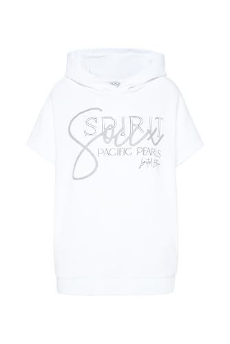 SOCCX Damen Ärmelloser Oversized Hoodie mit Artwork Opticwhite, M von SOCCX