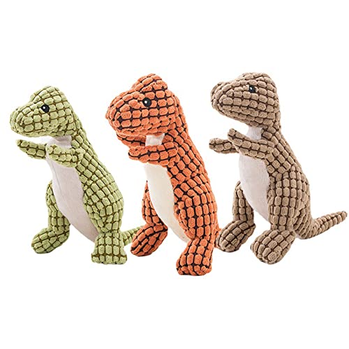 SOCLING Indestructible Robust Dino,Dinosaur Dog Toys,Puppy Dog Toy Dinosaur,Dinosaur Shape Plush Dog Toy,Dinosaur Dog Toys for Aggressive Chewers von SOCLING