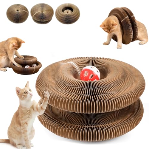 katzenwirbel katzenliebling,fangbox Katzen,katzenkringel,katzenliebling,Kitty Kurlz Cats Toy, Foldable Accordion Cat Toy,Magic Organ Cat Scratcher Board for Indoor,with Bell Balls and Track Adventure katzenwirbel katzenliebling,fangbox Katzen,katzenkringel,katzenliebling,Kitty Kurlz Cats Toy, Foldable Accordion Cat Toy,Magic Organ Cat Scratcher Board for Indoor,with Bell Balls and Track Adventure von SOCLING