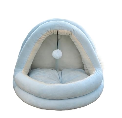 Hundekorb Hundebett Katzenbett Hundesofa Hundehöhlenbett, Katzenhöhlenbett, Haustierzelt, Höhle, Iglu-Bett, gemütliches Haustierbett mit baumelndem, interaktivem Katzenspielzeug, warm gepolstert Hunde Hundekorb Hundebett Katzenbett Hundesofa Hundehöhlenbett, Katzenhöhlenbett, Haustierzelt, Höhle, Iglu-Bett, gemütliches Haustierbett mit baumelndem, interaktivem Katzenspielzeug, warm gepolstert Hunde von SOCUY
