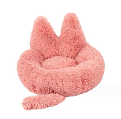 Hundekorb Hundebett Katzenbett Hundesofa Katzenbett, Beruhigendes Hundebett, Plüsch-Haustierbett Mit Rutschfester Unterseite, Warmes, Rundes Hundekissen, Weich, Kuschelig, Flauschig Hundekörbchen Haus von SOCUY