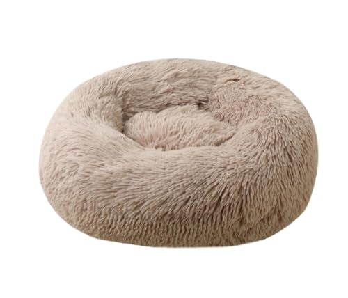 Hundekorb Hundebett Katzenbett Hundesofa Small Calming Donut Cat Dog Bed Anti-Anxiety Washable Round Cozy Soft Fluffy Faux Fur Pillow Cuddler Hundekörbchen Haustierbett (Color : B, Size : 40 * 40cm) von SOCUY